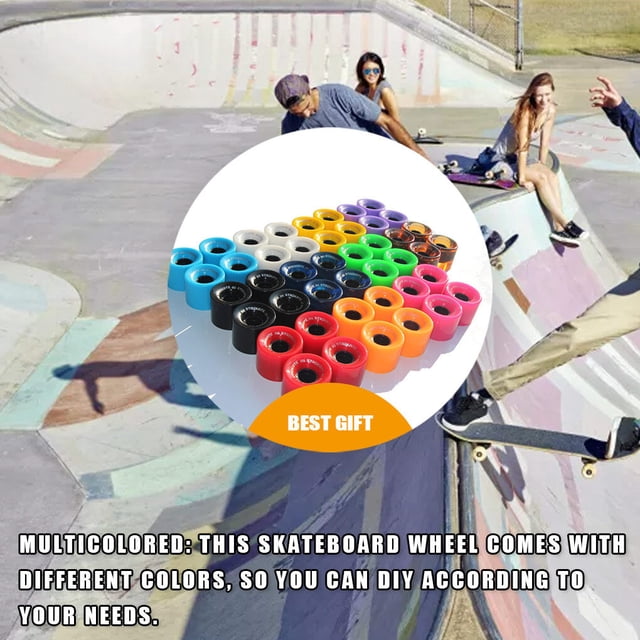 4 Pieces Skateboard Wheel Chic Design Sporting Handy Installation Longboard Equipment Craftsmanship Handy Installation Skate Motion Universal Skate Motion Red