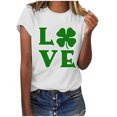 thumbnail image 1 of TopLLC St. Patrick's Day Patricks Day Chemises pour Femmes Hauts de Sarrau St Patricks Day Mode pour Dames St. Imprimé Manches Courtes Col Rond Chemise Femme Décontractée Ample, 1 of 4