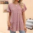 thumbnail image 1 of SMihono Hauts d'Été Décontractés pour Femmes, T-shirt Oversize à Manches Courtes et Col Rond pour Femmes 2023, 1 of 6