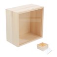 thumbnail image 3 of SHISUYAN Wooden Jewelry Box Clear Lid Natural Wooden Storage Box Rustic Wooden Crafts Storage Box, 3 of 7