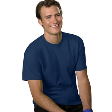 Hanes Mens 5.2 oz HEAVYWEIGHT Short Sleeve T-shirt, 2XL, Navy