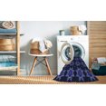 thumbnail image 2 of Ahgly Tapis d'Intérieur Lavable en Machine Carré Bleu Nuit, 6 Pieds Carré, 2 of 7
