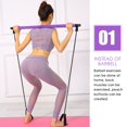 thumbnail image 3 of JUNWELL Pilates Bar Kit W/Resistance Band Adjustable Home Exercise Stick Toning Gym, 3 of 9