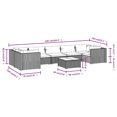 thumbnail image 4 of vidaXL 8 Piece Garden Lounge Set with Cushions Poly Rattan Brown, 4 of 5