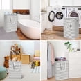 thumbnail image 3 of Home Textile Storage Freestanding Laundry Hamper Tall Clothes Hamper with Extended Handles for Dorm Family and Home Organization, 3 of 7