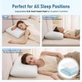 thumbnail image 3 of MARNUR Adjustable Memory Foam Pillow 27.5" x 15.7" with High-Support Removable Layer, Dual-Sided Pillowcase, Checkered Pattern, 3 of 11