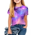 thumbnail image 2 of HVOBBTY T-shirt Décontracté à Manches Courtes pour Tout-Petits, T-shirt Imprimé à Manches Courtes Col Rond Demi-Manches Décontracté Polyvalent Violet, 3 Ans, 2 of 5