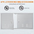 thumbnail image 4 of Porte d'Accès Simple en Acier Inoxydable Résistant à la Rouille pour Rangement de Cuisine Extérieur – Panneau Ventilé, Durable et Imperméable – 30 Pouces L x 14 Pouces H Porte Simple, 4 of 6