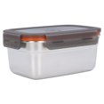 thumbnail image 1 of Stainless Steel Food Storage Container, Leakproof Eco Friendly Rectangle Food Storage Box with Lid, Airtight Bento Lunch Box for Home Office Camping Travel, 1 of 7