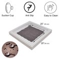 thumbnail image 3 of Bubbles Non-Slip Square Shower Mat Solid Taupe 20″L X 20″W, 3 of 4