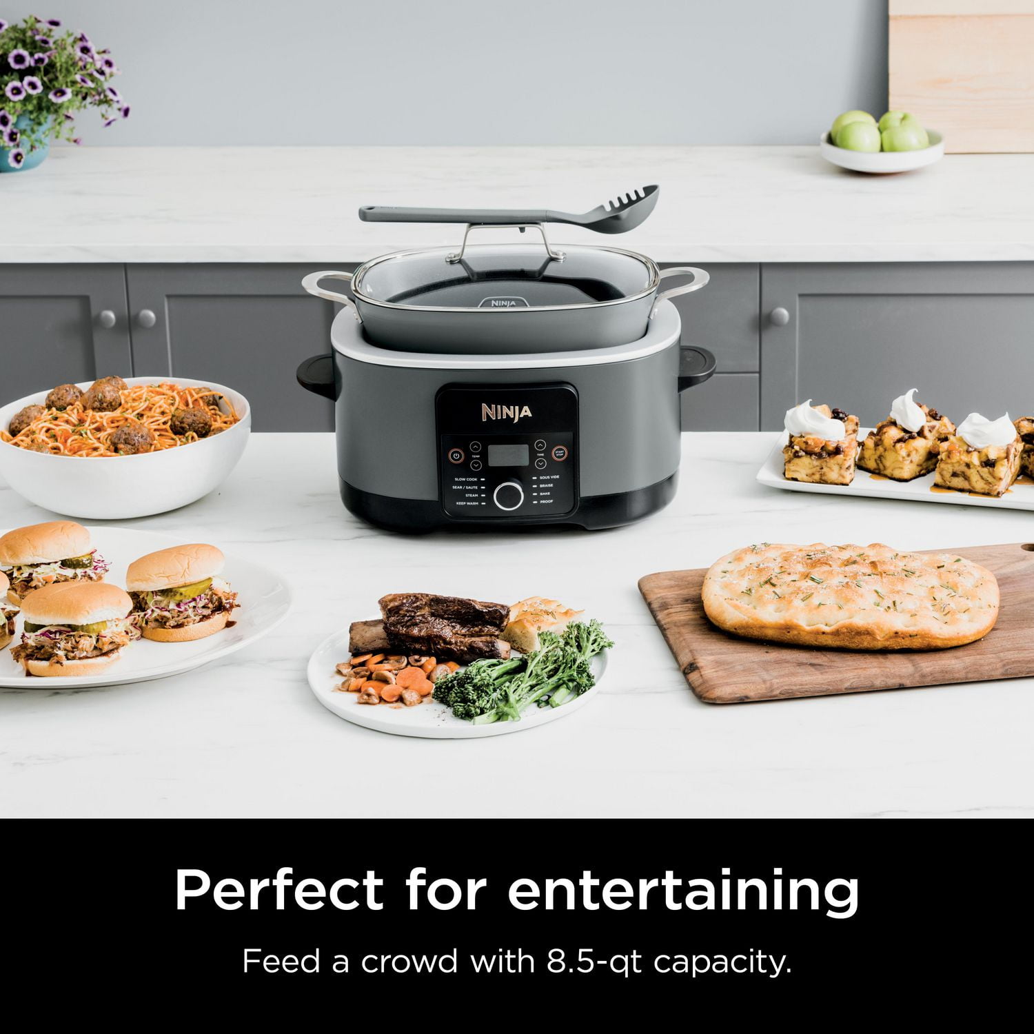 Ninja MC1001C Foodi PossibleCooker Pro Multi-Cooker, 8.5-qt, Grey