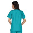 thumbnail image 1 of Landau Women's Essentials Snap Front Scrub Top, Classic Relaxed Fit, V-Neck, 4 Pockets, 1 of 6