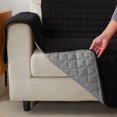 thumbnail image 2 of Housse de Protection Réversible pour Meubles de Chiens et Chats Chaise Marine/gris, 2 of 5