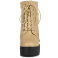 thumbnail image 2 of Unique Bargains Bottes de Combat à Plateforme à Talon Épais à Fermeture Éclair pour Femmes, 2 of 6