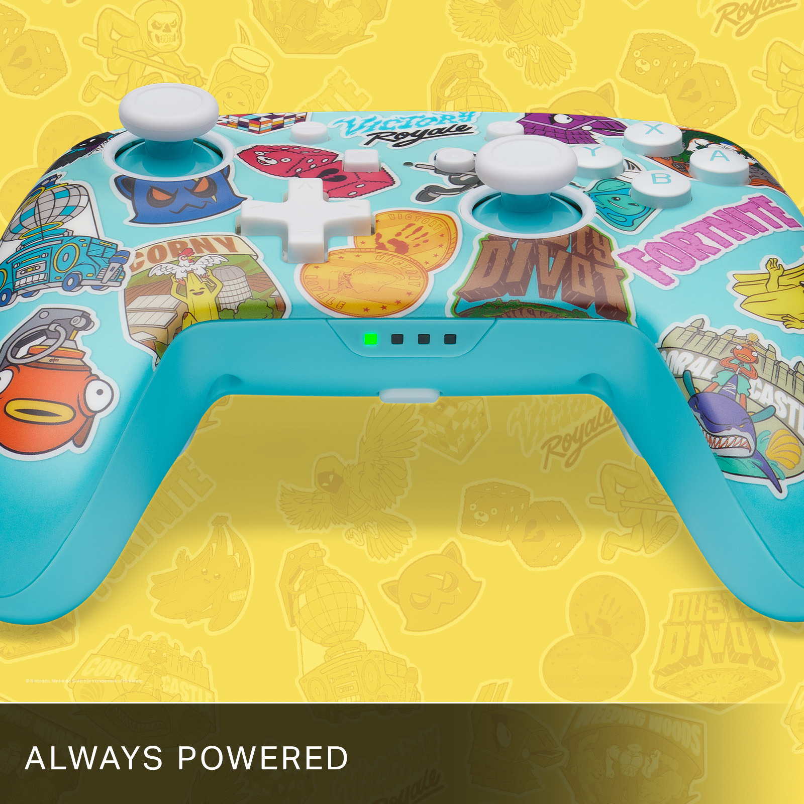 PowerA Enhanced Wireless Controller for Nintendo Switch - Fortnite Sticker Mania