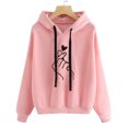 thumbnail image 1 of MRULIC Chandail en Molleton pour Femmes Sweat à Capuche à Manches Longues Pull-Over Blouse Chandails en Molleton pour Femmes Rose + TG, 1 of 4