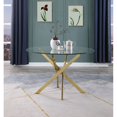 thumbnail image 4 of Round 45" x 45" 5pc Clear Glass Dinette Set with Black Chairs, 4 of 5
