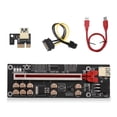 thumbnail image 2 of crativent PCI-E 1X to 16X Adapter Digital Display PCI- Extender Mining Equipment Red 1Set, 2 of 6