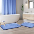 thumbnail image 2 of Set of 2 Clara Clark Bath Mat Bathroom Rug - Absorbent Memory Foam Bath Rugs - Non-Slip, Cozy Microfiber Bathrug, Plush Shower, Toilet Bathmats - Hunter Green - Large Size 20"x32" Small Size 17”x24”, 2 of 6