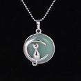 thumbnail image 1 of Women Necklace Cat on Moon Crystal Suspension Pendants Hardshell Charms, 1 of 6