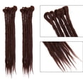 thumbnail image 2 of Rallonge Dreadlock Ombrée pour Cheveux Hip-Hop Synthétique Résistante à la Chaleur Crochet Tressage Fait Main Rallonge Torsadée Tressage pour Femmes Brun Foncé 20”-35 g, 2 of 6
