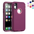 thumbnail image 1 of iPhone Xr Heavy Duty Case {Shock Proof Case with 3 Layer Rubber, Shatter Resistant, [Tough Armour] Rugged Case Compatible for iPhone Xr} Purple, 1 of 7