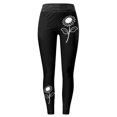 thumbnail image 4 of Fvwitlyh Collants Femme Décontractés Mode Ajustés Sport Yoga Pantalons Leggings à Imprimé Floral Beige,P, 4 of 4