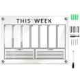 thumbnail image 4 of 1 Set Acrylic Dry Erase Board Clear Memo Board Hanging Display Board Weekly Planner Board, 4 of 6