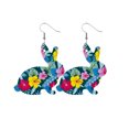 thumbnail image 1 of Creative Easter Leather Earrings Colorful Eggs Party Rabbit Happy Easter Day Decor Bunny Ester Parti Girls Gifts, Style 17, 1 of 3