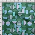 thumbnail image 4 of oneOone Polyester Spandex Dark Green Fabric Geometric Sewing Craft Projects Fabric Prints By Yard 56 Inch Wide, 4 of 4