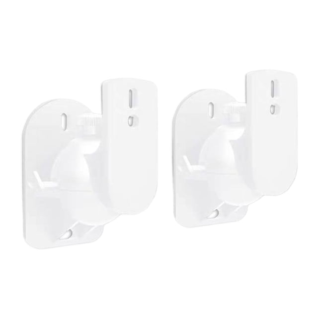 Wweixi Lot de 2/lot Support de Haut-Parleur avec Angle Réglable Support Mural Installation jusqu'à 5 Kilogrammes Mur Blanc