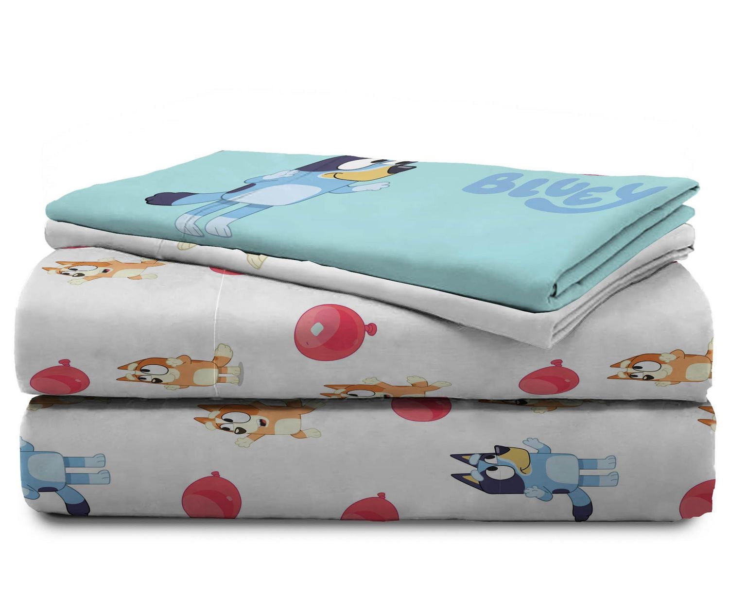 Bluey 'Buddies' 4-Piece Full Sheet Set, Kids 100% Polyester