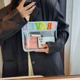 thumbnail image 4 of Fashion Letter Clutch Bag Transparent Cosmetic Bag PVC Zipper Clear Beauty Case, 4 of 7
