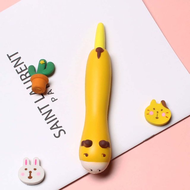 EGNMCR Soft Decompression Student Calligraphy Pen With Exchangeable Elastic Pen slow rebound pen