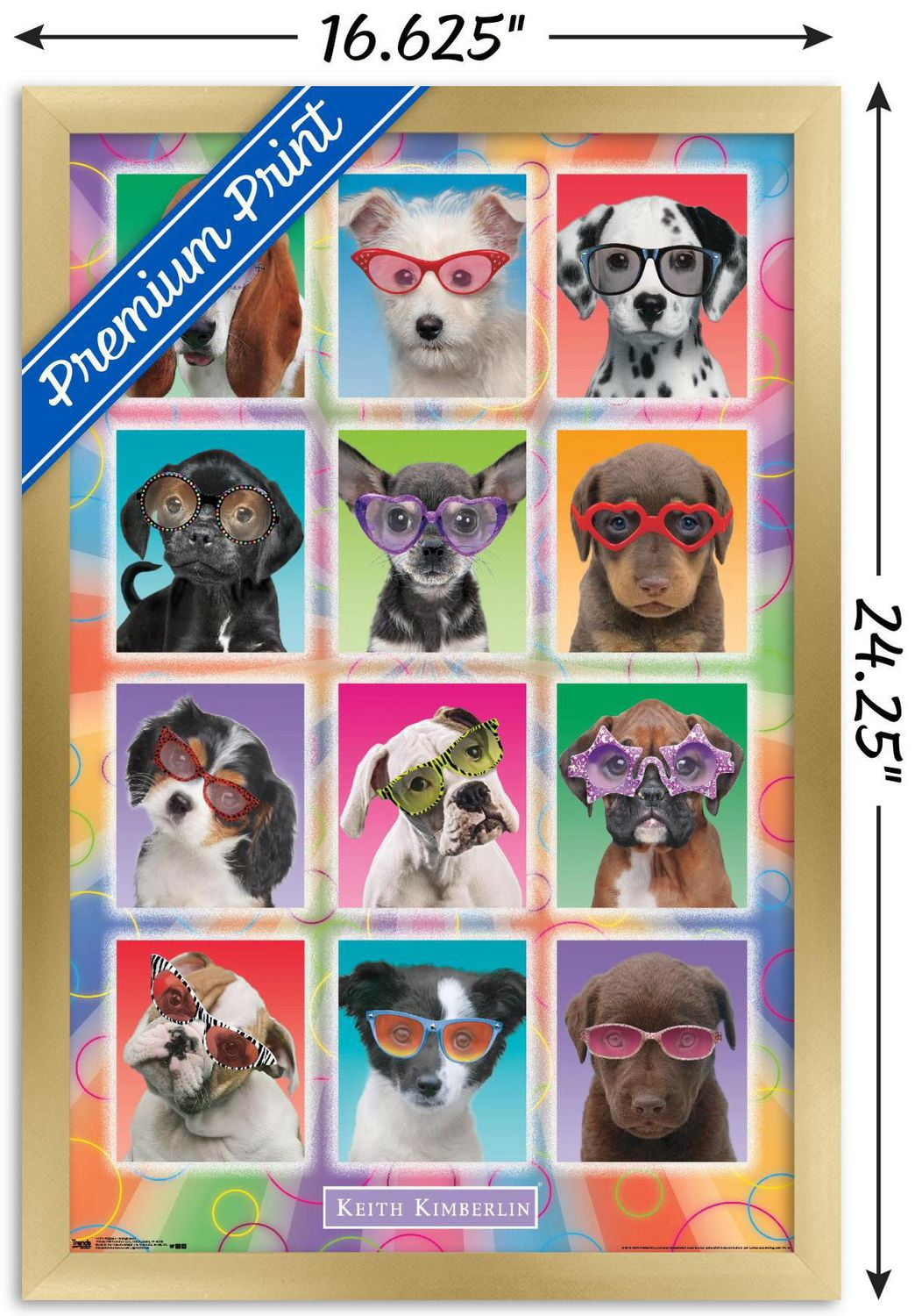 Keith Kimberlin - Puppies - Sunglasses Wall Poster