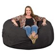 thumbnail image 1 of Ultimate Sack Fauteuil Poire 5 Pi Rempli de Mousse, Housse en Suède Lavable, Gris, 1 of 7