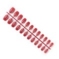 thumbnail image 3 of 24 Pcs Ongles Postiches Ballerine Courts Résistants aux Rayures Forme Coffin Colorés Style Français Bricolage Personnalité Unique Ongles Acryliques 34 Rouge Foncé, 3 of 4