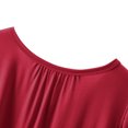 thumbnail image 4 of AherBiu Ensembles de Pyjama Grande Taille pour Femmes 2 Pcs Col Ras du Cou Manches Courtes à Revers Hauts à Volants avec Shorts de Pyjama Vêtements d'Intérieur Vêtements de Nuit, 4 of 7