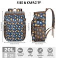 thumbnail image 2 of Sac à Dos Glacière au Design de Grands Yeux de Hibou Enneigé, Sac Isotherme Étanche, Sac à Dos-Repas Imperméable pour Hommes, Femmes, Randonnée, Camping, 2 of 3