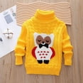thumbnail image 1 of RXIRUCGD Chandail Ample pour Enfants 1-12 Ans avec Col, Manches Longues, Col Rond, Haut/chemise ( Jaune, Taille : 1-2 Ans ), 1 of 9