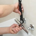 thumbnail image 3 of Plumbing Repair Wrench, Double Head Pipe Tool, Versatile Faucet & Tire Wrench, Compact Design, for Auto & Plumbing, Multi-Use Function, Automotive & Fixer Gear Hzhnb | Alloy, C, 3 of 9