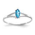 thumbnail image 1 of 14K White Gold Blue Topaz Birthstone Ring, 1 of 2