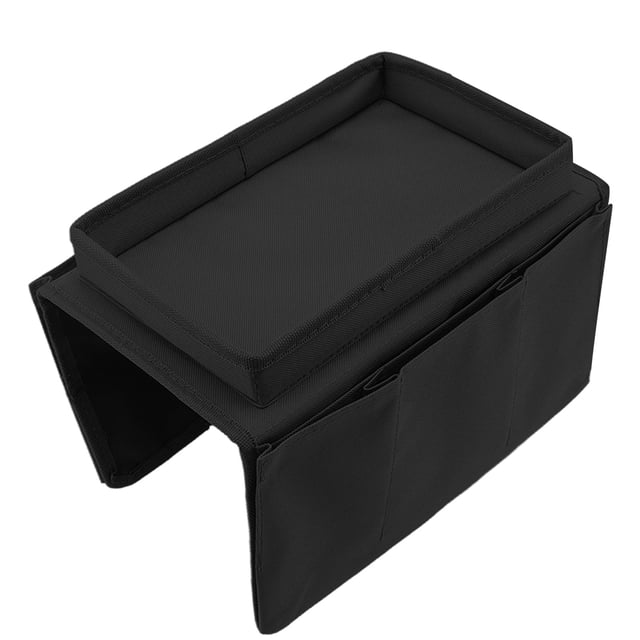 Sofa Tray, Ample Space Couch Arm Table Foldable For Home Black