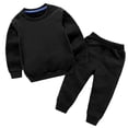 thumbnail image 1 of Sunnyoo Little Boys Outfits Solid Color Long Sleeve Pullover Sweatshirt Pants 2Pcs Clothes Set, Sizes 4-5Y, 1 of 3