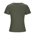 thumbnail image 5 of BVOFAR Women's Casual Short Sleeve Square Neck T-Shirts Summer Ribbed Knit Tops Solid Color Slim Fit Tee Shirts 2025, 5 of 5
