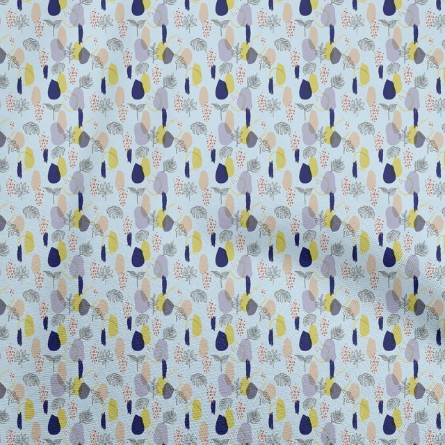 oneOone Rayon Sky Blue Fabric Tropical Sewing Craft Projects Fabric Prints By Yard 56 Inch Wide