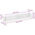 thumbnail image 5 of vidaXL Gabion Lit Surélevé Acier Galvanisé 180x30x30 cm, 5 of 5
