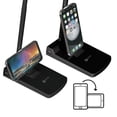 thumbnail image 2 of OttLite Swivel LED Desk Lamp with USB Charging and Stand, Black, 2 of 9