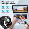 thumbnail image 2 of Montre Intelligente Compatible avec Android et iPhone, Montre Intelligente Étanche IP68 pour Femmes et Hommes, Plus de 100 Modes Sportifs, Traqueur de Mise en Forme de 1,85 Po, Montre Intelligente avec Appel Bluetooth (Répondre/faire des Appels), Noir, 2 of 8