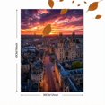 thumbnail image 3 of Qisvanset Sunset Mountain Landscape Canvas Print 12x16 Inch Dining Room Art, 3 of 8